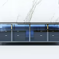 Modern Display Shelves With Glass Doors Drawers And Contemporary Design