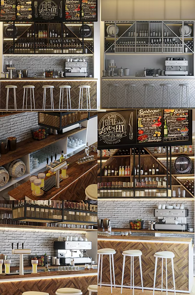 Bar 3d model Bar 3d model