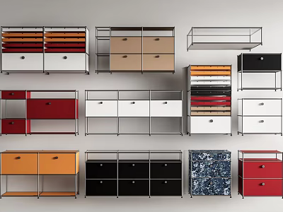 Stylish Console Table And Side Cabinet With Various Colors Styles And Storage Drawers 3d model