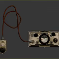 Portable Industrial Equipment With White Container Red Hose Metal Handles And Small Device