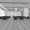 Modern Gym Multi-function Meeting Room 3d model