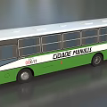Green and White Urban Bus with Cidade Manaus Livery for Public Transport