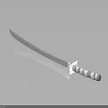Carved Metal Sword Weapon With Sharp Blade Traditional Design And Wrapped Handle