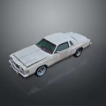 White Vintage Classic Two Door Sedan Car With Dust Covered Exterior