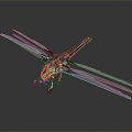 Helicopter Dragonfly Aircraft Dragonfly Helicopter Sci-fi Helicopter 3d model