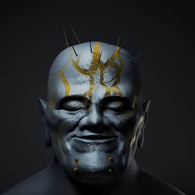 Modern Black Myth Big Head Ghost Big Head Ghost Virtual Figure Black Myth Goku Ghost Elder Jinchi Big Head Ghost Black Myth Goku Figure 3d model