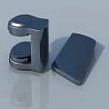 Sleek Modern Metal Hinged Door Hardware Components With Smooth Finish 3d model