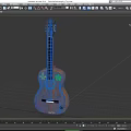 Wooden Acoustic Guitar With Decorative Clover And Fleur De Lis Painted Art Supplies Designs