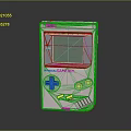 Classic Nintendo Game Boy Portable Gaming Console with Green Screen and Pink Buttons