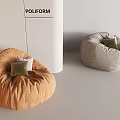 Modern Lazy Sofa Fabric Bean Bag Bean Bag Lazy Sofa Casual Single Sofa 3d model