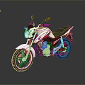 White And Red Modern Street Motorcycle With Black Seat And Sleek Body Design