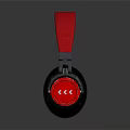 Over Ear Headphones With Red Headband And Black Ear Cups Modern Design High Quality Sound