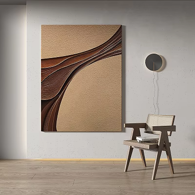 Modern abstract painting simple decorative painting 3d model