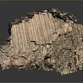 Layered Terrain With Vertical Columnar Textures And Brown Copper Colors Geological Formation