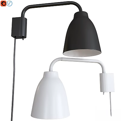 Modern Black and White Wall Lamps with Sleek Design for Home Interior 3d model