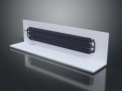 White Base Hardware Tool Featuring Black Double Spiral Metal Components with Sturdy Design 3d model