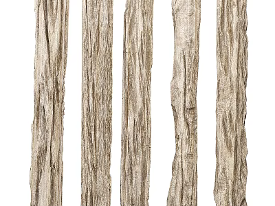 Natural Textured Vertical Curtain Panels In Neutral Tones For Elegant Home Interior Design 3d model