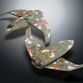 Camouflage Winged Aircraft Models With Various Color Markings And Aerodynamic Design