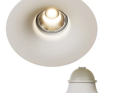 Sleek Modern White Recessed Downlight Spotlight With Bright LED And Simple Design For Home Use 3d model