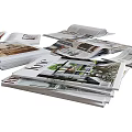 Home Decor Magazines Open Pages With Interior Design Photos And Living Space Decor