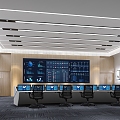 Command Center Conference Room Dispatching Center Monitoring Room Report Hall 3d model