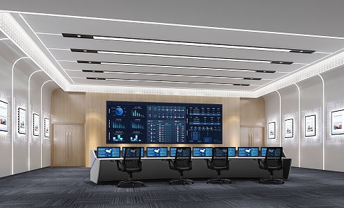 Command Center Conference Room Dispatching Center Monitoring Room Report Hall 3d model