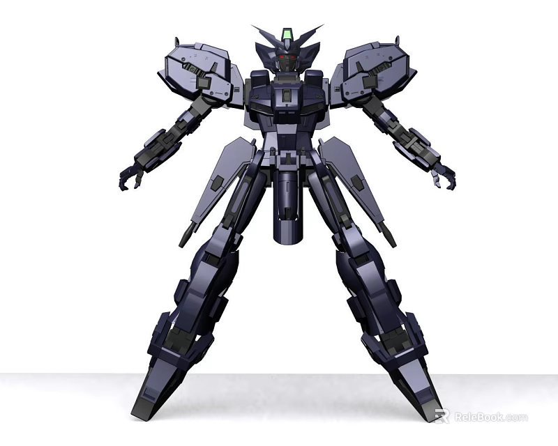 Electric Toy Robot Action Figure With Mechanical Design Black Color And Articulated Joints 3d model 