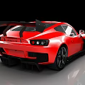 Red Sports Car Featuring Sleek Aerodynamic Design And Black Alloy Wheels