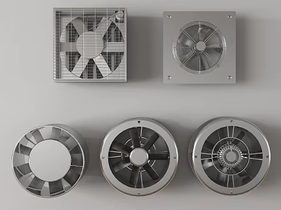 Different Types Of Industrial Fans For Heavy Duty Industrial Ventilation Systems 3d model