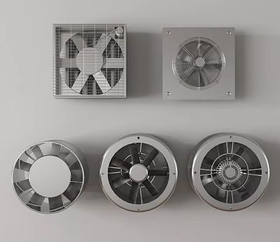 Different Types Of Industrial Fans For Heavy Duty Industrial Ventilation Systems 3d model