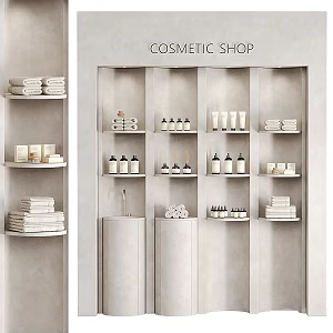 Modern Showcase Shelf Cosmetics 3d model