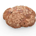Delicious Homemade Round Bread Topped With Fresh Crunchy Almond Slices