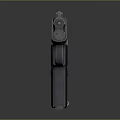 Detailed Showcase Of Vintage Black Metal Pistol With Textured Grip And Classic Design