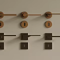 Various Modern Metal Door Handles Featuring Round and Square Shapes in Brass and Black