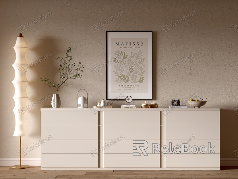 Cream Style Cabinet Whole Cabinet Sideboard Cabinet Balcony Cabinet Locker Entrance Cabinet model