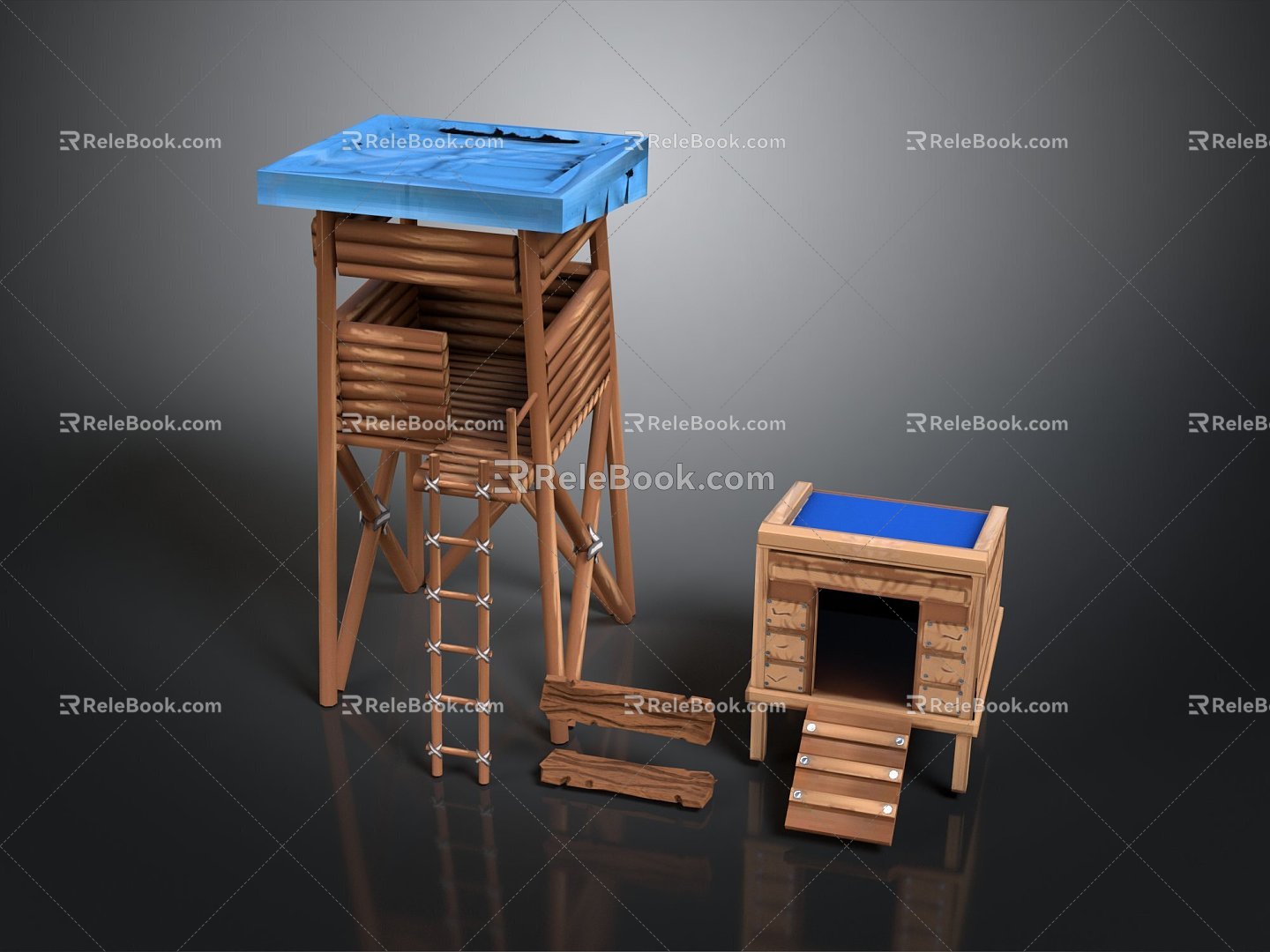 Tower defense sentry tower tower air defense watchtower observatory observatory observatory tower loft 3d model