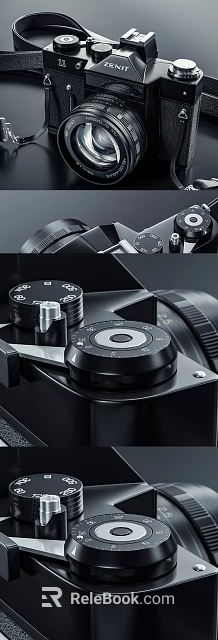 High Precision Mobile Digital Camera Control Dial With Numeric Scale And Metal Knob 3d model 