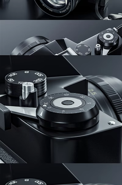 High Precision Mobile Digital Camera Control Dial With Numeric Scale And Metal Knob 3d model