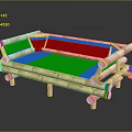 Handcrafted Bamboo Sofa With Natural Woven Design And Solid Log Leg Structure