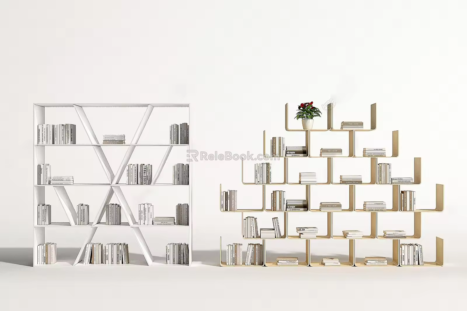 Modern Bookshelf 3d model