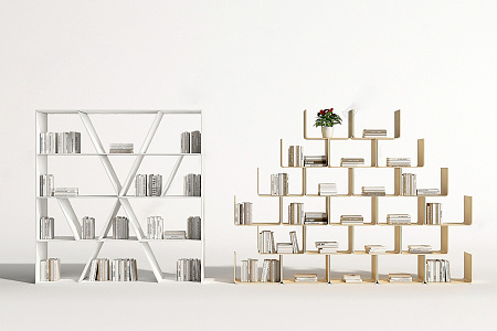 Modern Bookshelf 3d model