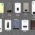 Various Stylish Water Heaters As Daily Electrical Appliances With Different Colors And Modern Designs