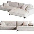 Modern corner sofa multiplayer sofa 3d model