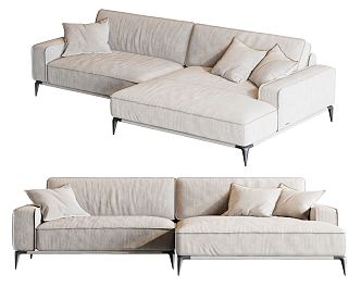 Modern corner sofa multiplayer sofa 3d model