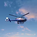 Modern Helicopter Small Commercial Helicopter 3d model