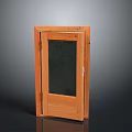 Minimalist Wooden Door Furniture With Glass Panel And Simple Frame Design