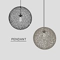 Braided ball chandelier 3d model