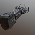 Futuristic Sci-Fi Spaceship With Geometric Design Metallic Surface And Advanced Aerodynamic Structure