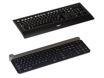 Two Different Office Keyboards For Efficient Typing 3d model