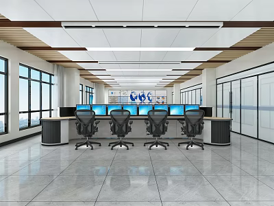 Modern Control Room Control Room 3d model